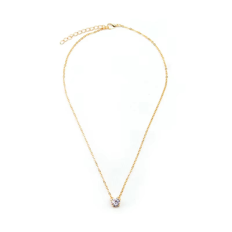 Shiny Zircon Invisible Transparent Thin Line Simple Choker Necklace Women Jewelry Collana Kolye Bijoux Collares Collier