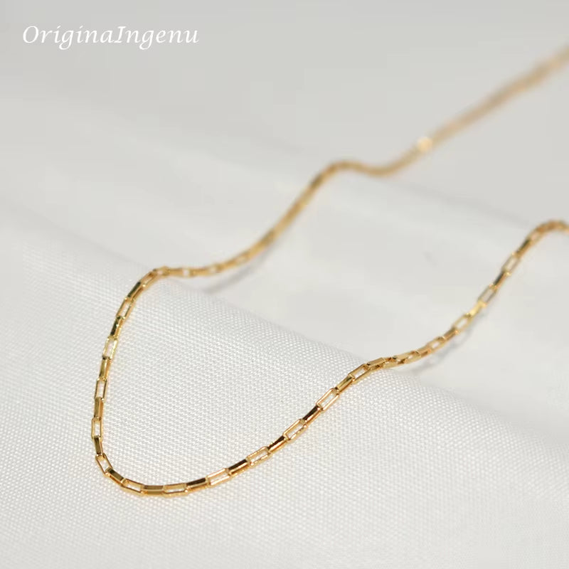 14K Gold Filled Chain Necklace Handmade Gold Choker Boho Chain Collier Femme Kolye Collares Women Jewelry Necklace for Women