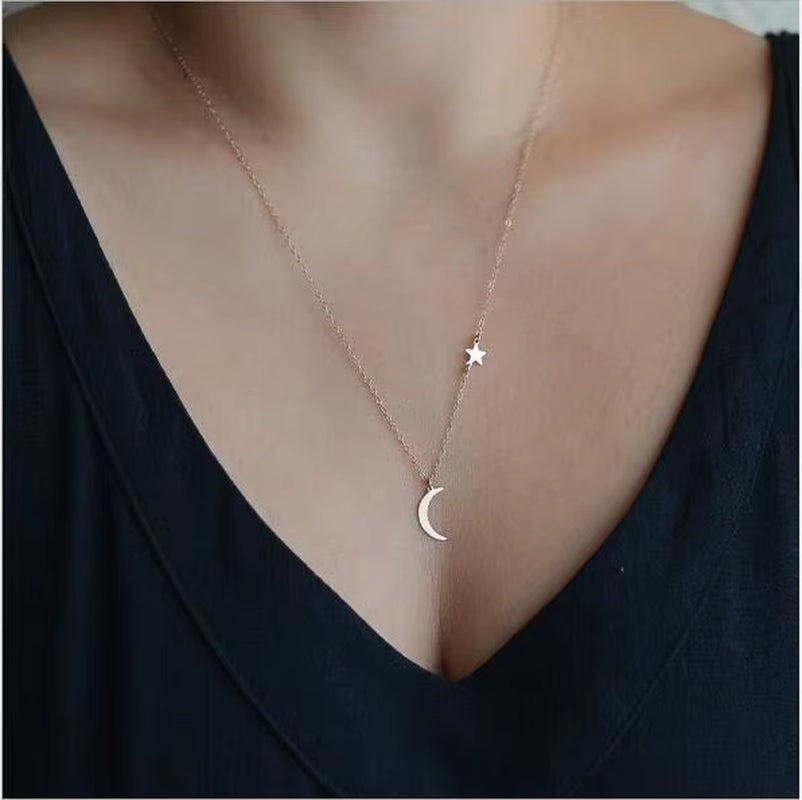 Aihua High Quality Clavicle Chain Jewelry Gold Silver Color Bird Pigeon Hearts Stars Choker Necklaces for Women Daily Collares