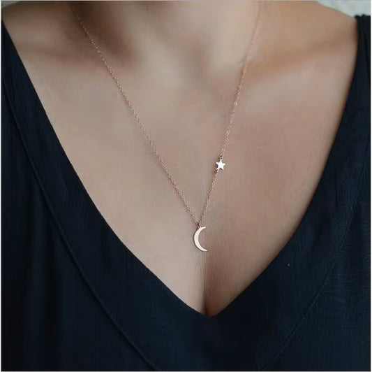 Aihua High Quality Clavicle Chain Jewelry Gold Silver Color Bird Pigeon Hearts Stars Choker Necklaces for Women Daily Collares