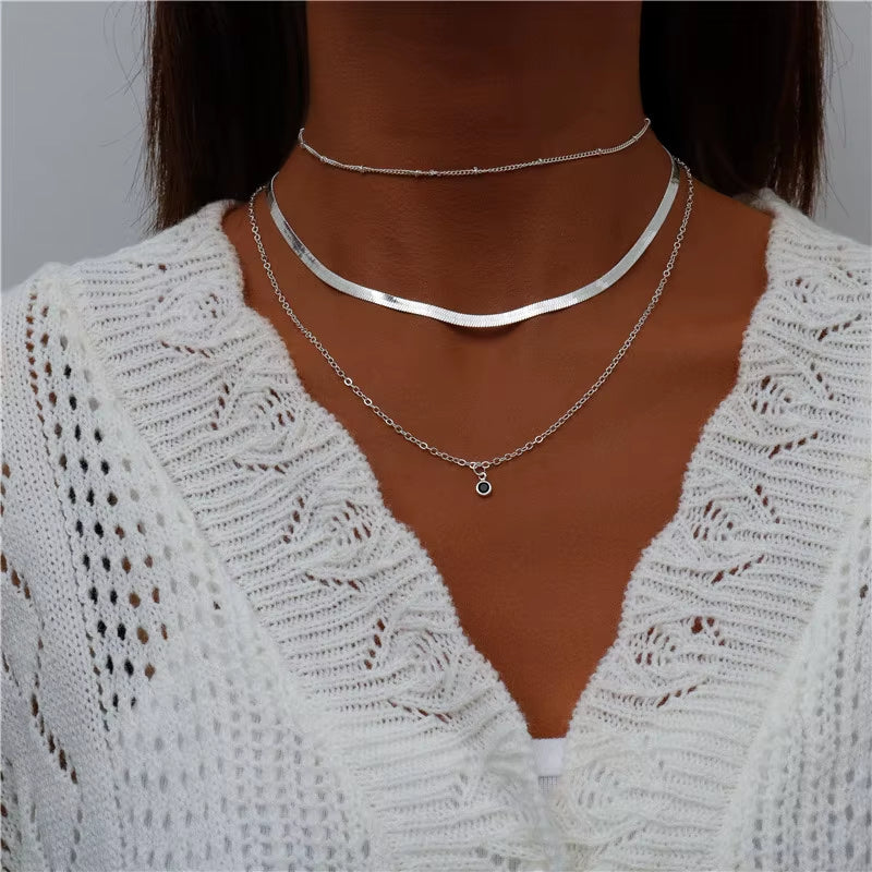 Bohemian Multi Layered Necklace for Women Vintage Portrait Coin Star Moon Pendant Necklace Geometric Collier Collares