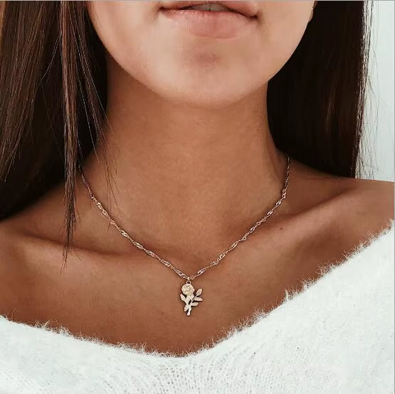 Aihua High Quality Clavicle Chain Jewelry Gold Silver Color Bird Pigeon Hearts Stars Choker Necklaces for Women Daily Collares