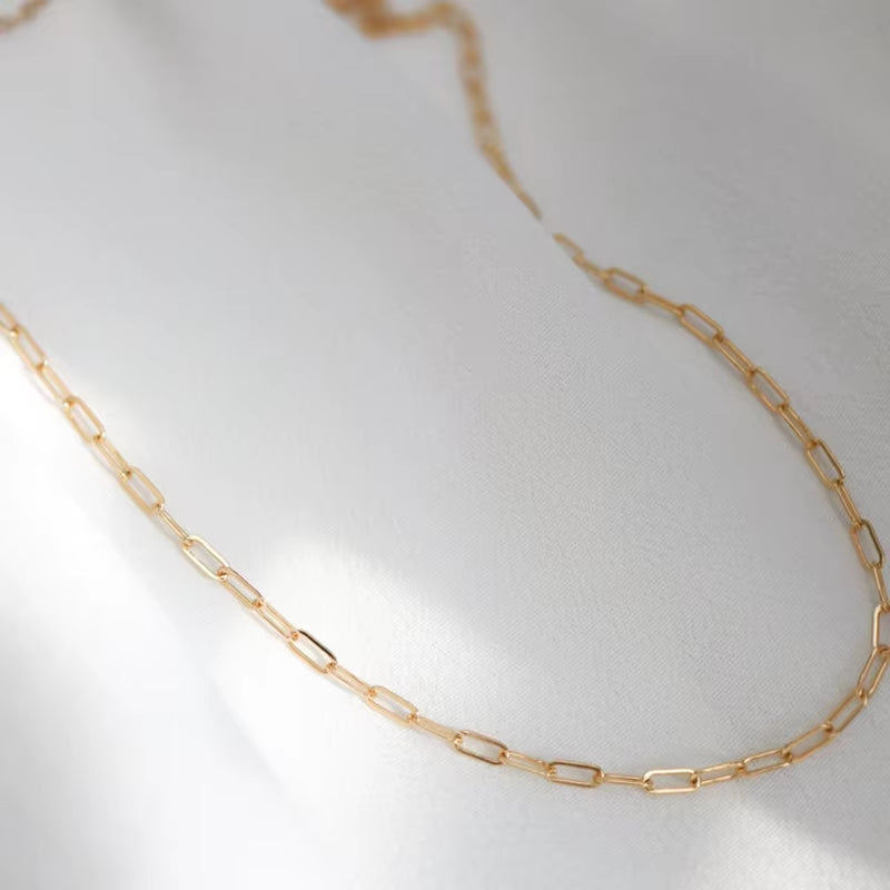 14K Gold Filled Necklace Handmade Gold Choker Boho Chain Collier Femme Kolye Collares Women Jewelry Necklace for Women