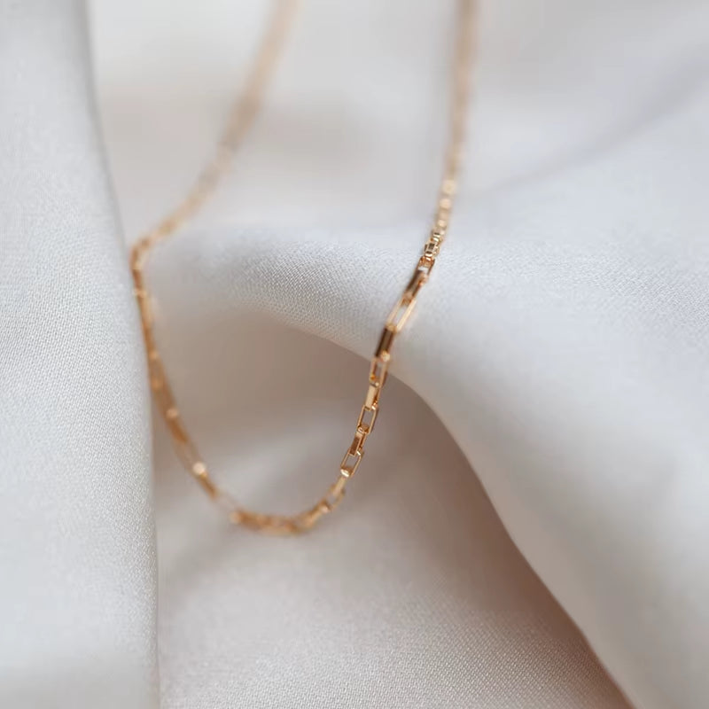 14K Gold Filled Chain Necklace Handmade Gold Choker Boho Chain Collier Femme Kolye Collares Women Jewelry Necklace for Women