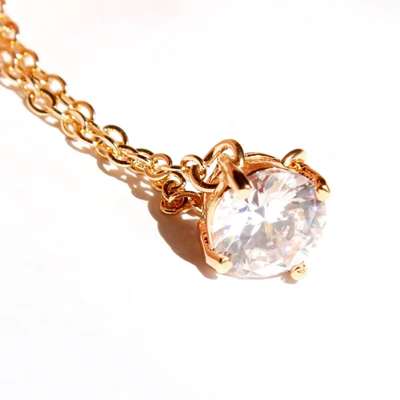 Shiny Zircon Invisible Transparent Thin Line Simple Choker Necklace Women Jewelry Collana Kolye Bijoux Collares Collier